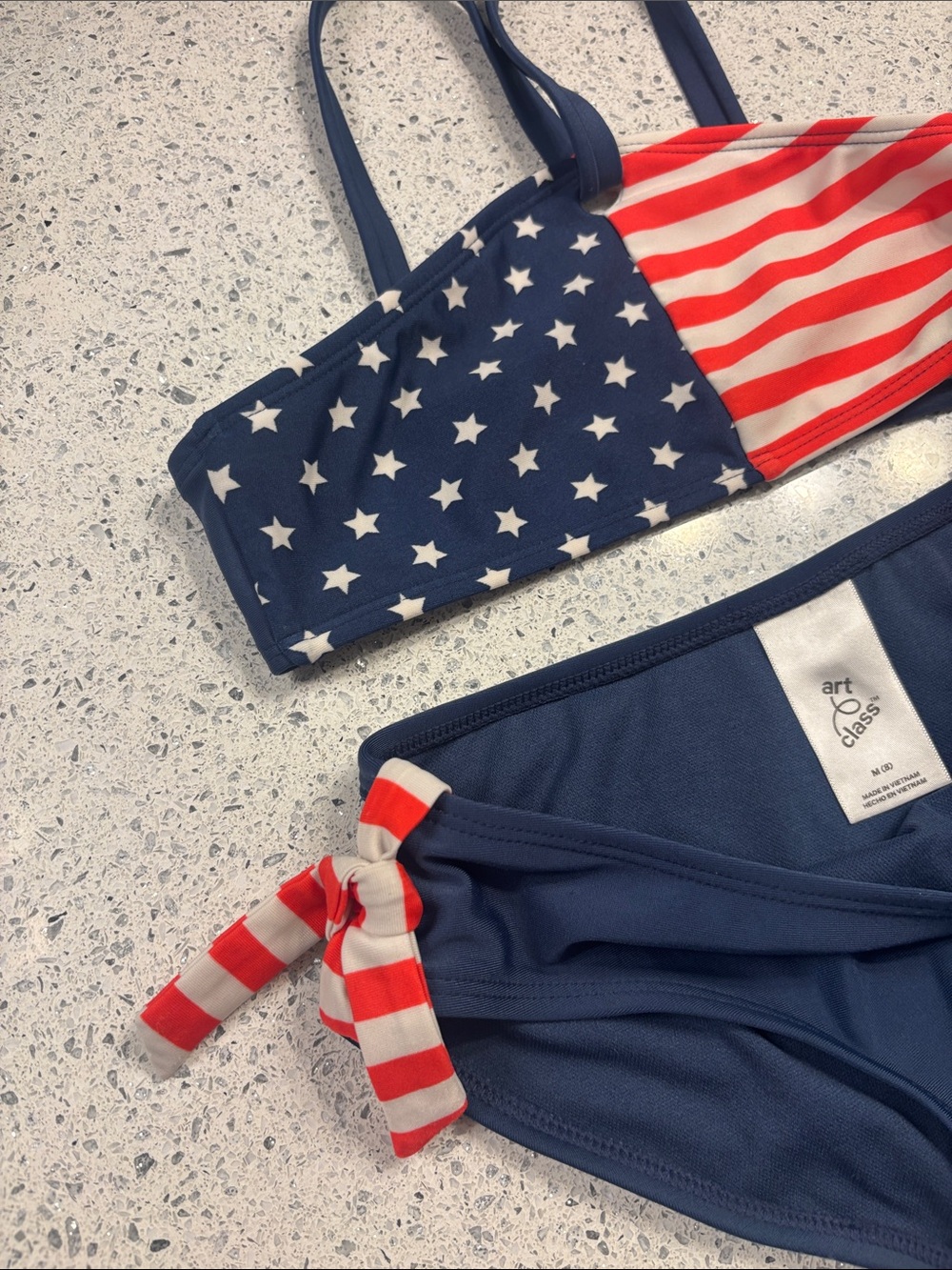 Girls Art Class 4th of July Swimsuit Bikini size M (8) - Picture 3 of 7
